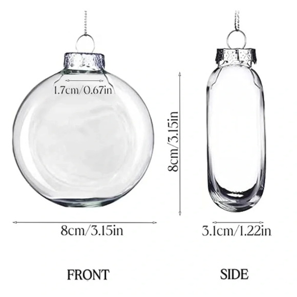 Taylor Swift Set of 12 Acrylic Disc Christmas Glitter Ornaments - Picture 9 of 9